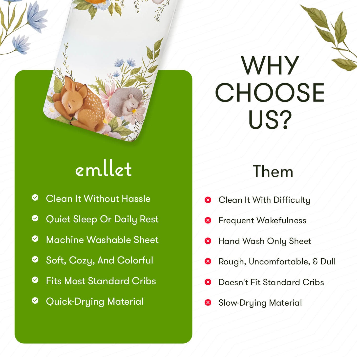 Emllet Forest Animals Crib Sheet, benefits