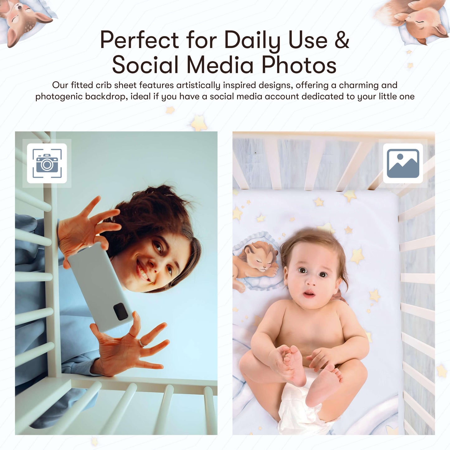 Sleepy Animals Crib Sheet