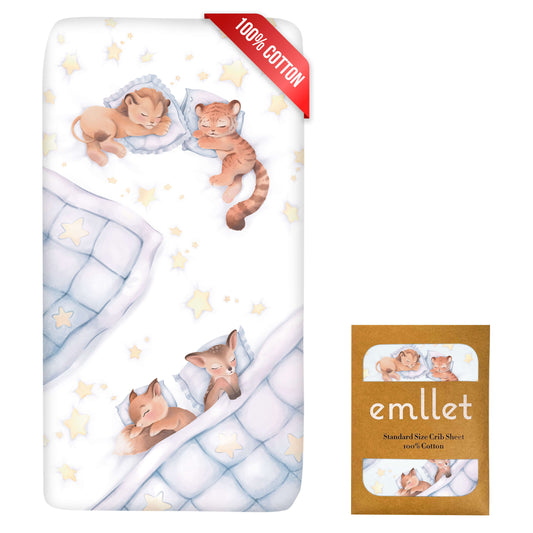 Sleepy Animals Crib Sheet