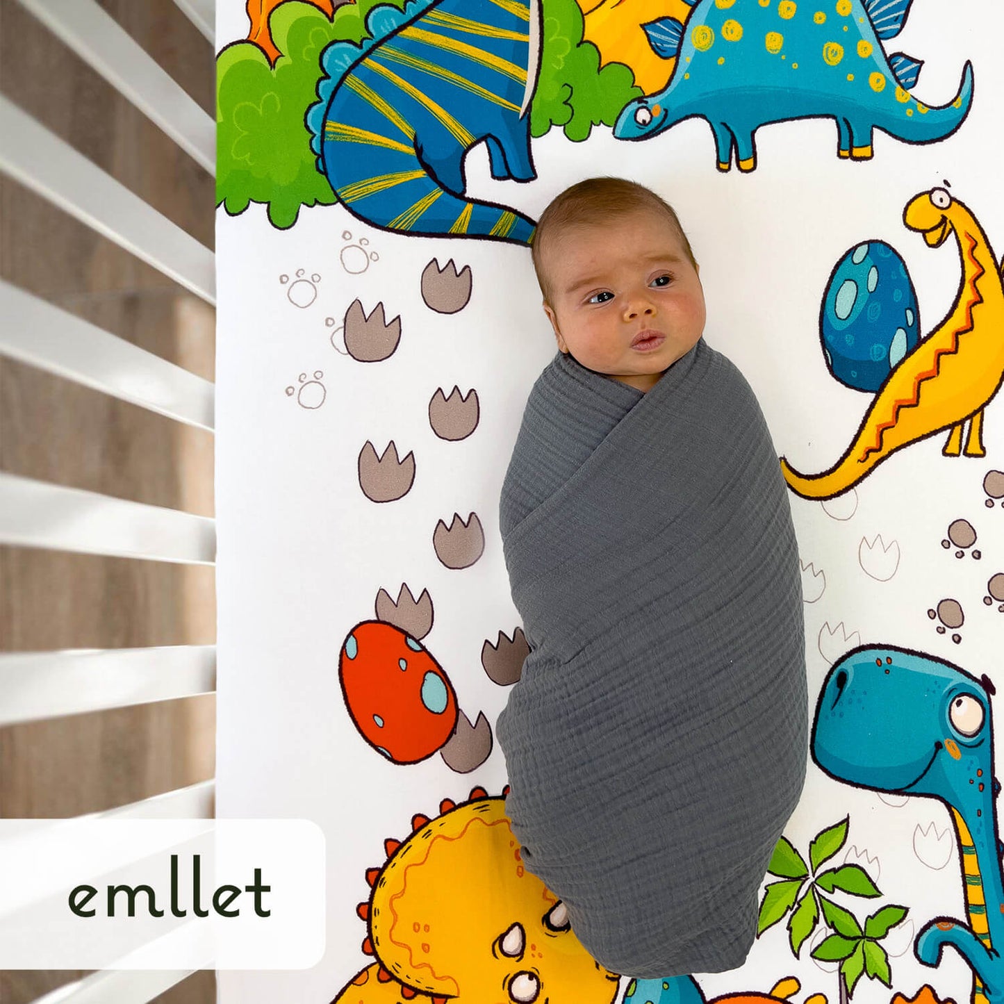 Emllet Dinosaurs Crib Sheet